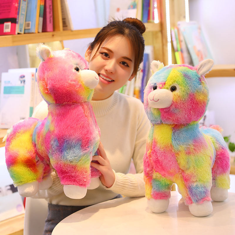 Rainbow Alpaca Soft Stuffed Plush Toy