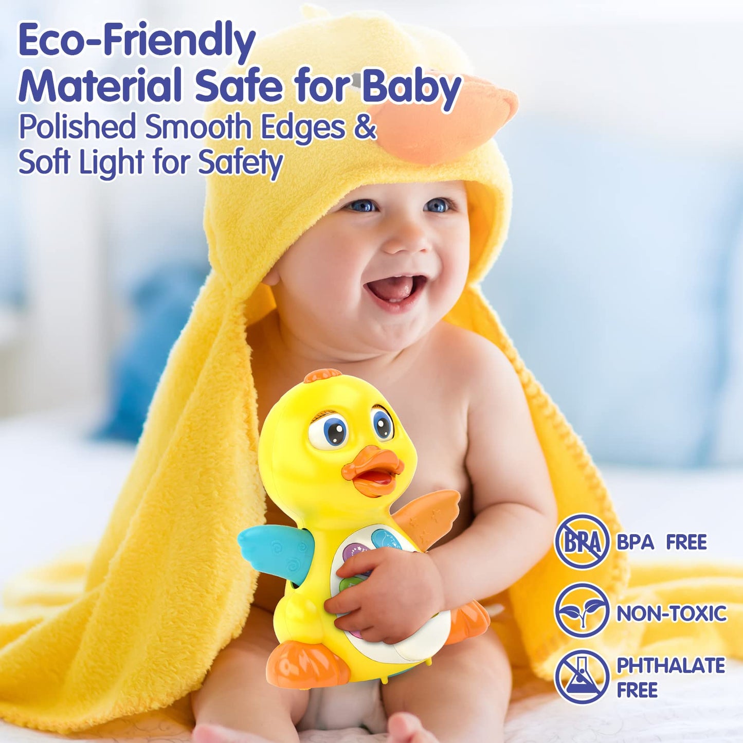 Baby Toys Gifts for 1 Year Old Boys and Girls Baby Duck Dancing Toys 6 to 12 Months Early Musical Singing Toy Learning Crawling Gift Toddlers Easter Present for Babies