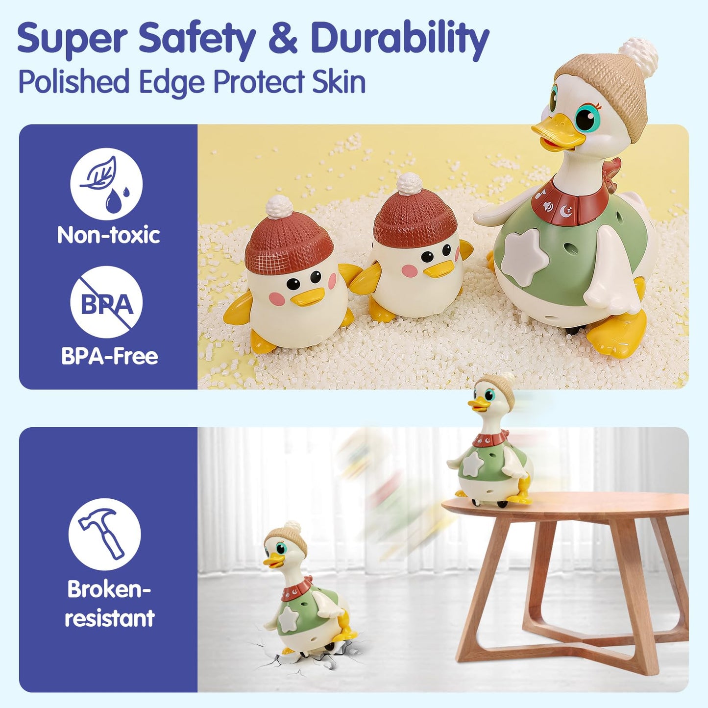 Baby Toys Gifts for 1 Year Old Boys and Girls Baby Duck Dancing Toys 6 to 12 Months Early Musical Singing Toy Learning Crawling Gift Toddlers Easter Present for Babies