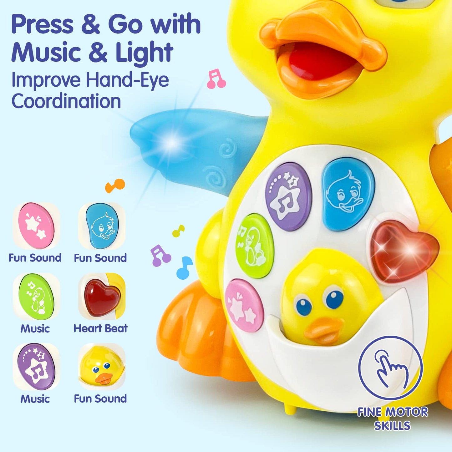 Baby Toys Gifts for 1 Year Old Boys and Girls Baby Duck Dancing Toys 6 to 12 Months Early Musical Singing Toy Learning Crawling Gift Toddlers Easter Present for Babies