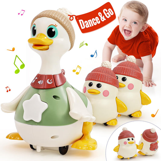 Baby Toys Gifts for 1 Year Old Boys and Girls Baby Duck Dancing Toys 6 to 12 Months Early Musical Singing Toy Learning Crawling Gift Toddlers Easter Present for Babies