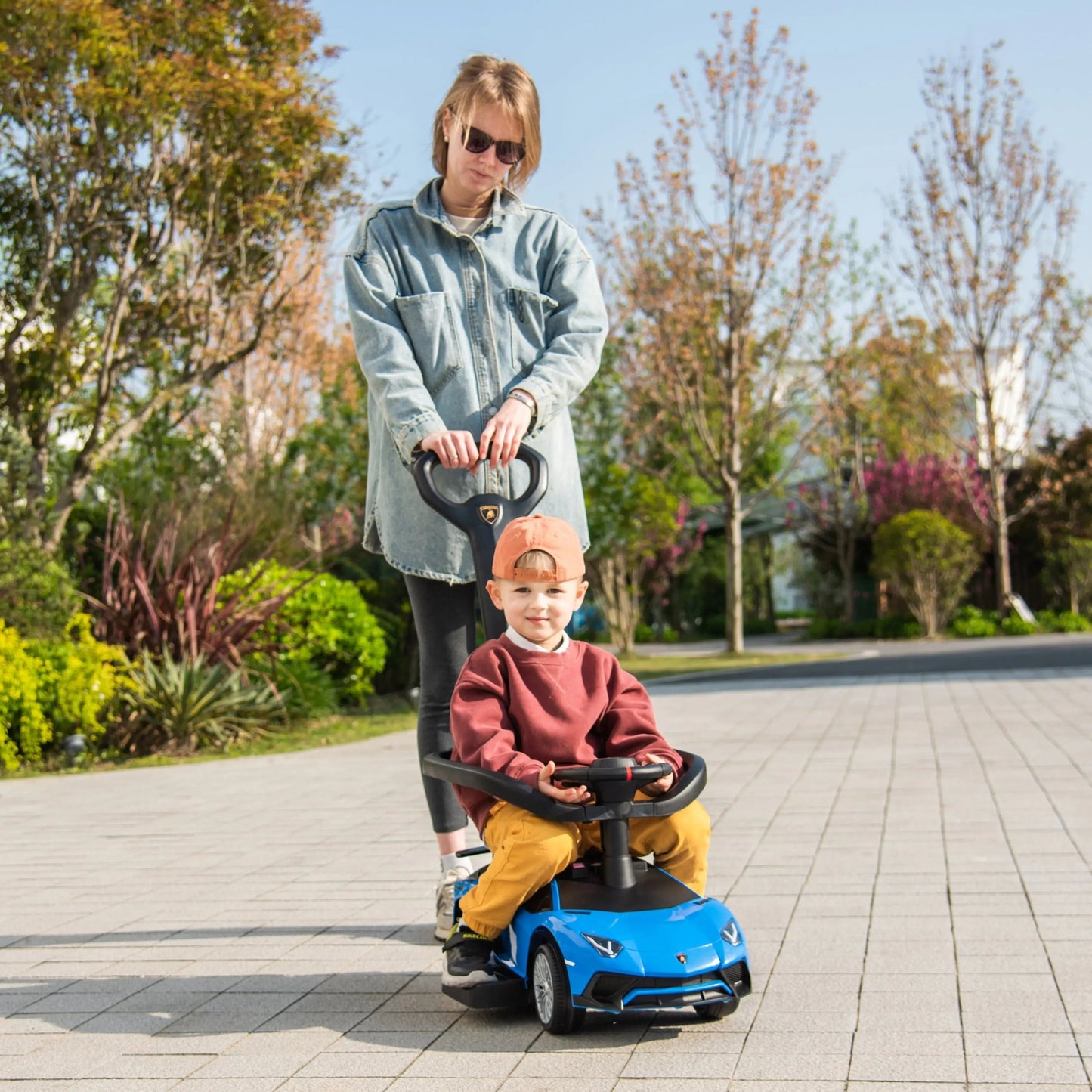 Lamborghini 3-in-1 Kids Push Ride On Toy Car-1