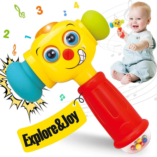 HOLA Hammer Music Light Flashing Toys for 1 Year Old Boys, Baby 12-18 Months Early Development & Activity, 1st Birthday Gifts